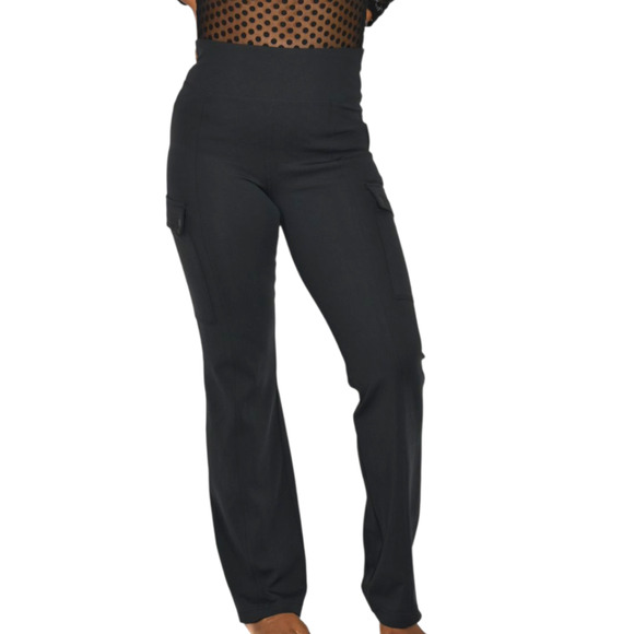 Athleta Delancey Straight Cargo Pants Black Straight Leg Pull On High Waist XS - Picture 10 of 15